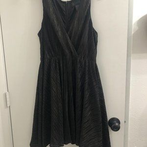 Black & Gold A-line Party Dress